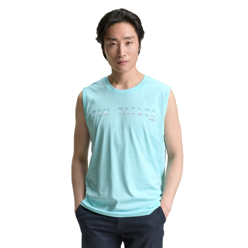 Tom Tailor Tank Top Caribbean Turquoise