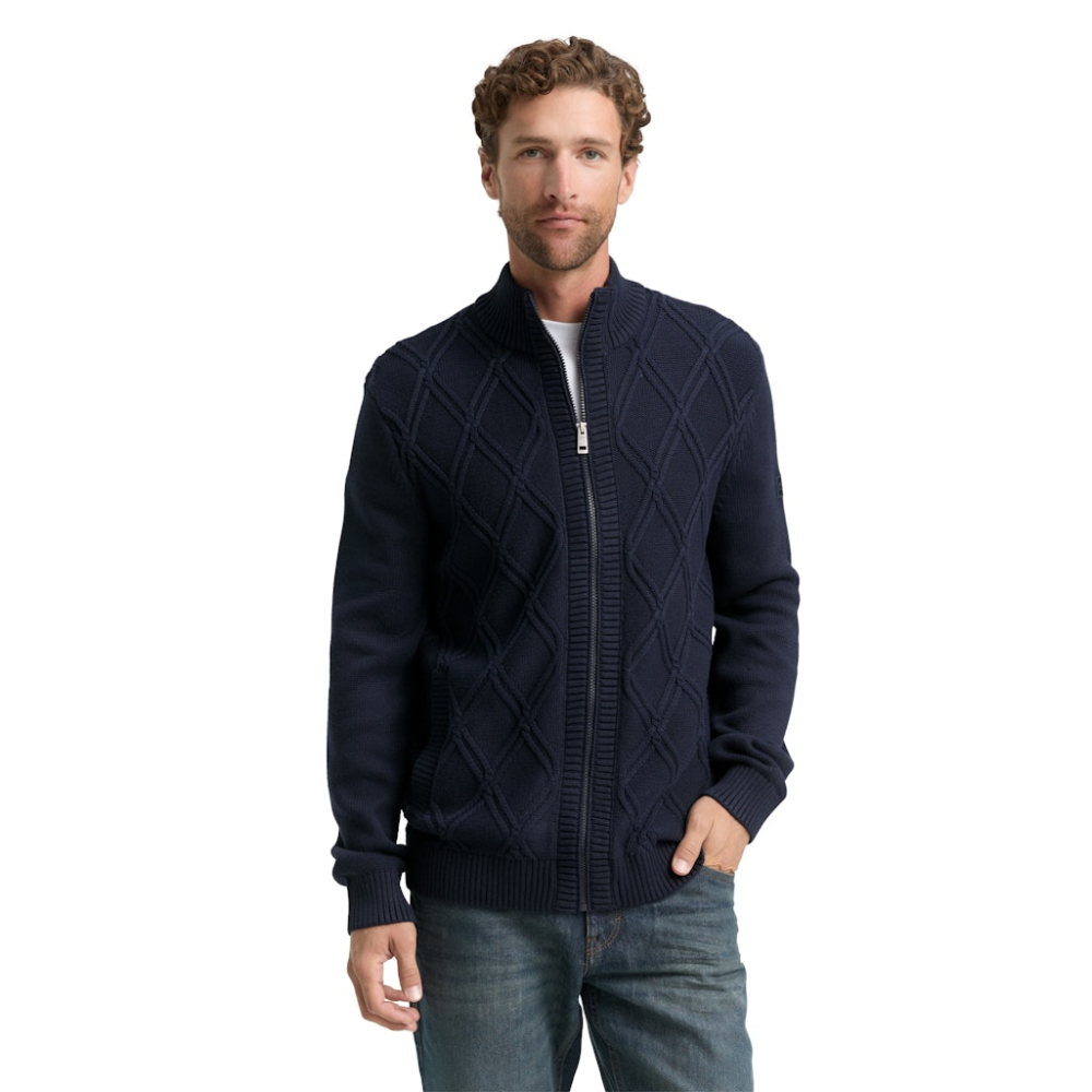 Tom Tailor Vest Cable Sky Captain Blue