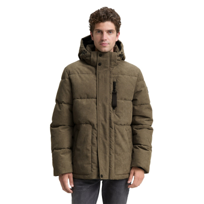 Tom Tailor Puffer Jacket Corduroy Olive Green Tom Tailor Puffer Jacket Corduroy Olive Green