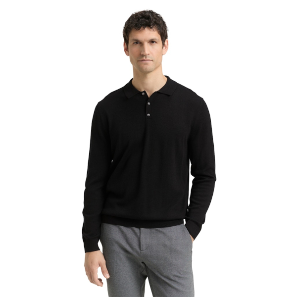 Tom Tailor Pullover Polo Black