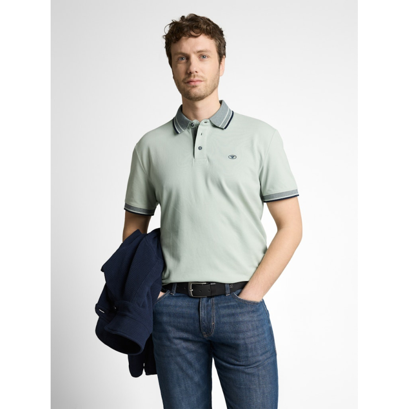 Tom Tailor Polo Shirt Soft Greyish Green
