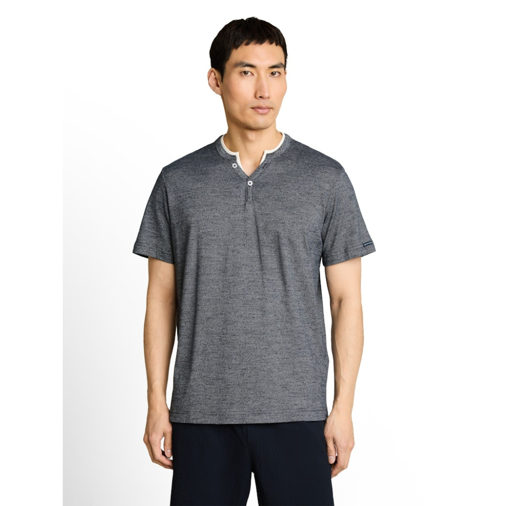 Tom Tailor T-Shirt Serafino Navy White