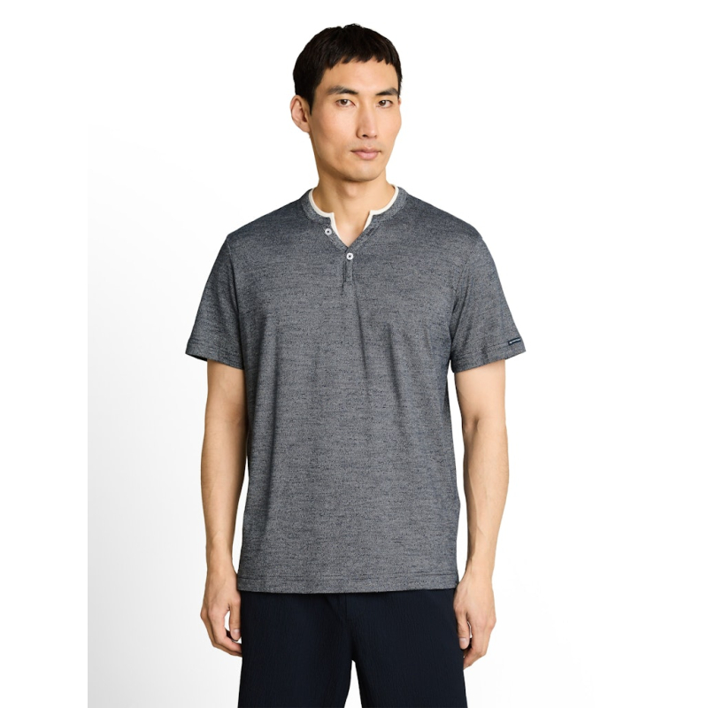 Tom Tailor T-Shirt Serafino Navy White