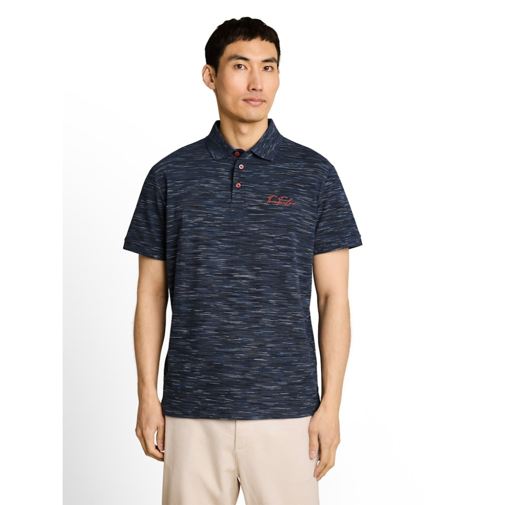 Tom Tailor Polo Shirt Spacedye Navy