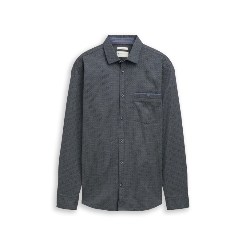 Tom Tailor Shirt Wavy Dark Blue