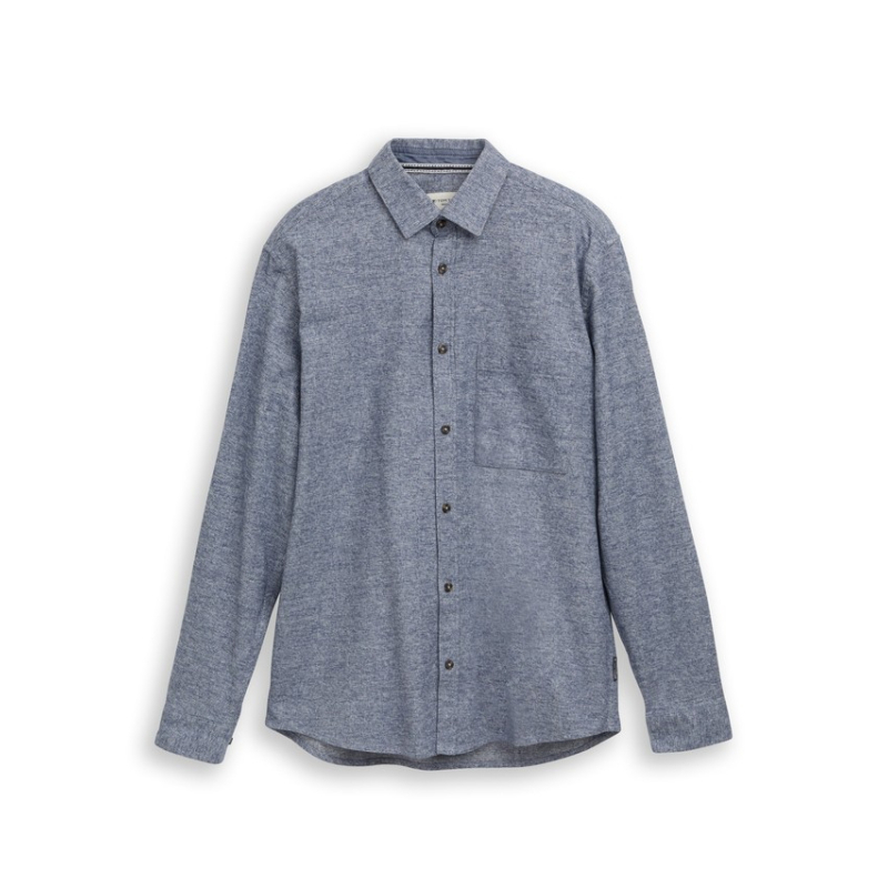 Tom Tailor Shirt Grindle White Blue