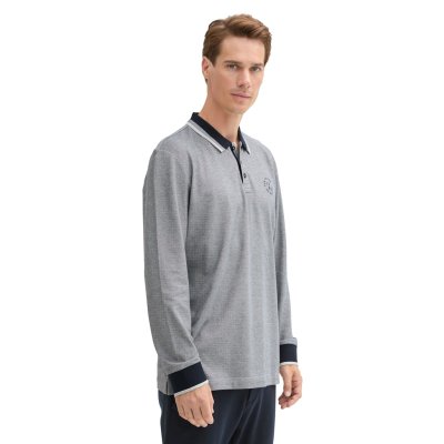 Tom Tailor Longsleeve Polo Shirt Navy White Tom Tailor Longsleeve Polo Shirt Navy White