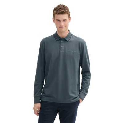 Tom Tailor Longsleeve Polo Shirt Stormy Blue Tom Tailor Longsleeve Polo Shirt Stormy Blue