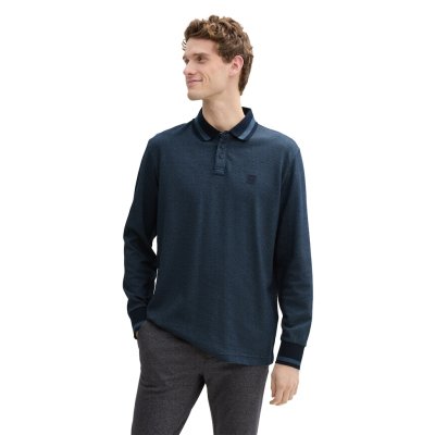 Tom Tailor Longsleeve Polo Shirt Navy Blue Tom Tailor Longsleeve Polo Shirt Navy Blue