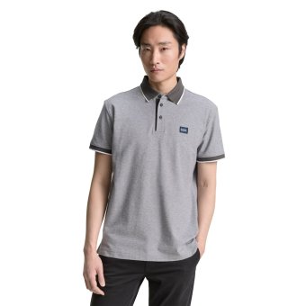 Tom Tailor Polo Shirt Tarmac Grey White