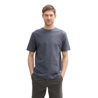 Tom Tailor T-Shirt Structured Blueish Grey