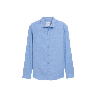Tom Tailor Shirt Linnen Sapphire Blue
