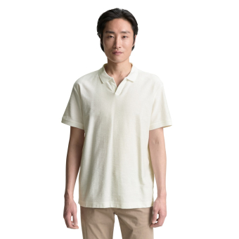 Tom Tailor Polo Shirt Structured Off White