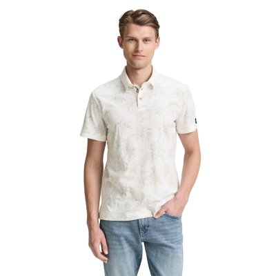 Tom Tailor Polo Shirt Palm Tree Off White Tom Tailor Polo Shirt Palm Tree Off White