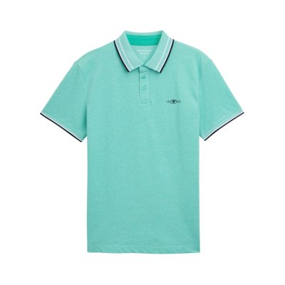 Tom Tailor Polo Shirt Peacock Green White Tom Tailor Polo Shirt Peacock Green White