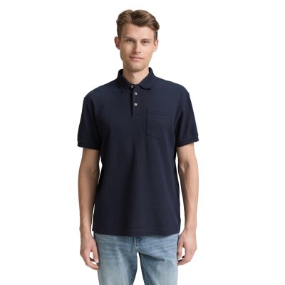 Tom Tailor Polo Shirt Waffle Sky Captain Blue Tom Tailor Polo Shirt Waffle Sky Captain Blue