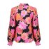 Geisha Blouse Flowers Pink Black