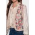 Geisha Gilet Flowers Beige Soft Pink