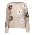 Geisha Sweater Big Flowers Sand Off White