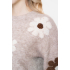 Geisha Sweater Big Flowers Sand Off White