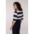 Jansen Amsterdam Top Kimmie Off White Dark Blue