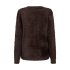 Red Button Sweater Fuzzy Espresso