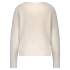 Red Button Sweater Fluffy Cream