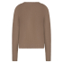 Red Button Sweater Fluffy Mid Brown