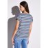 Street One Shirt Striped Dark Garden Green