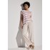 Street One Shirt Striped Moonstone Sand