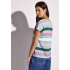 Street One Shirt Striped Soft Jade Green