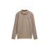 Tom Tailor Longsleeve Polo Shirt Brown Cashew Beige