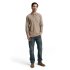 Tom Tailor Longsleeve Polo Shirt Brown Cashew Beige